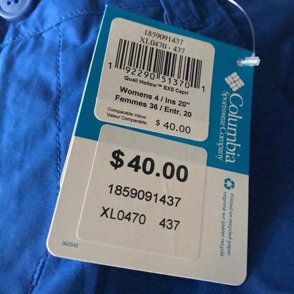 Columbia Women’s Quail Hollow™ EXS Blue Capri Pant - Picture 12 of 13